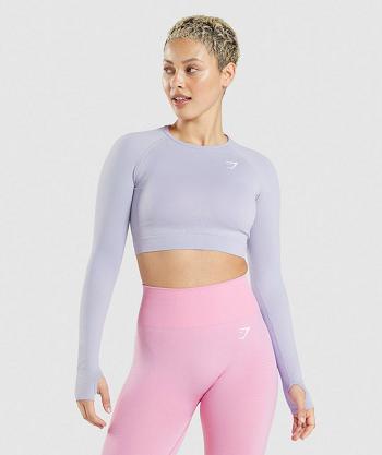 Dámské Oříznuté Topy Gymshark Vital Seamless 2.0 Blankyt | CZ 3617HAP